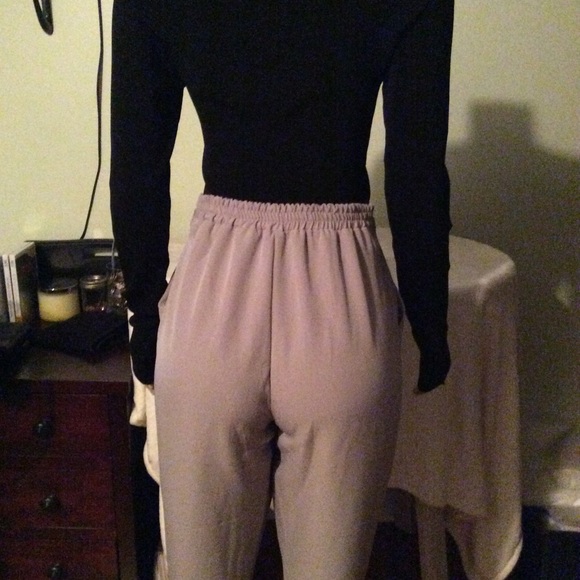 Gray Tie-front Bottoms - Picture 3 of 5